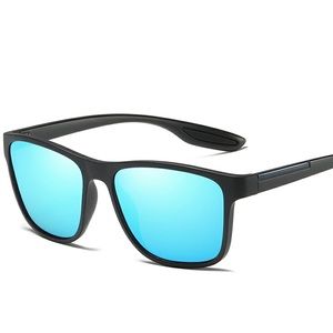 Men’s Wide fit Sunglasses: 58mm: Blue mirror polarized lenses: